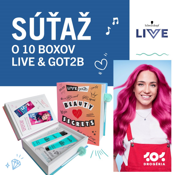 Súťaž o 10 exkluzívnych balení produktov Schwarzkopf Live & got2b.