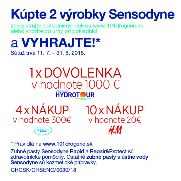 Súťaž so Sensodyne 11.7. - 31.8.2018