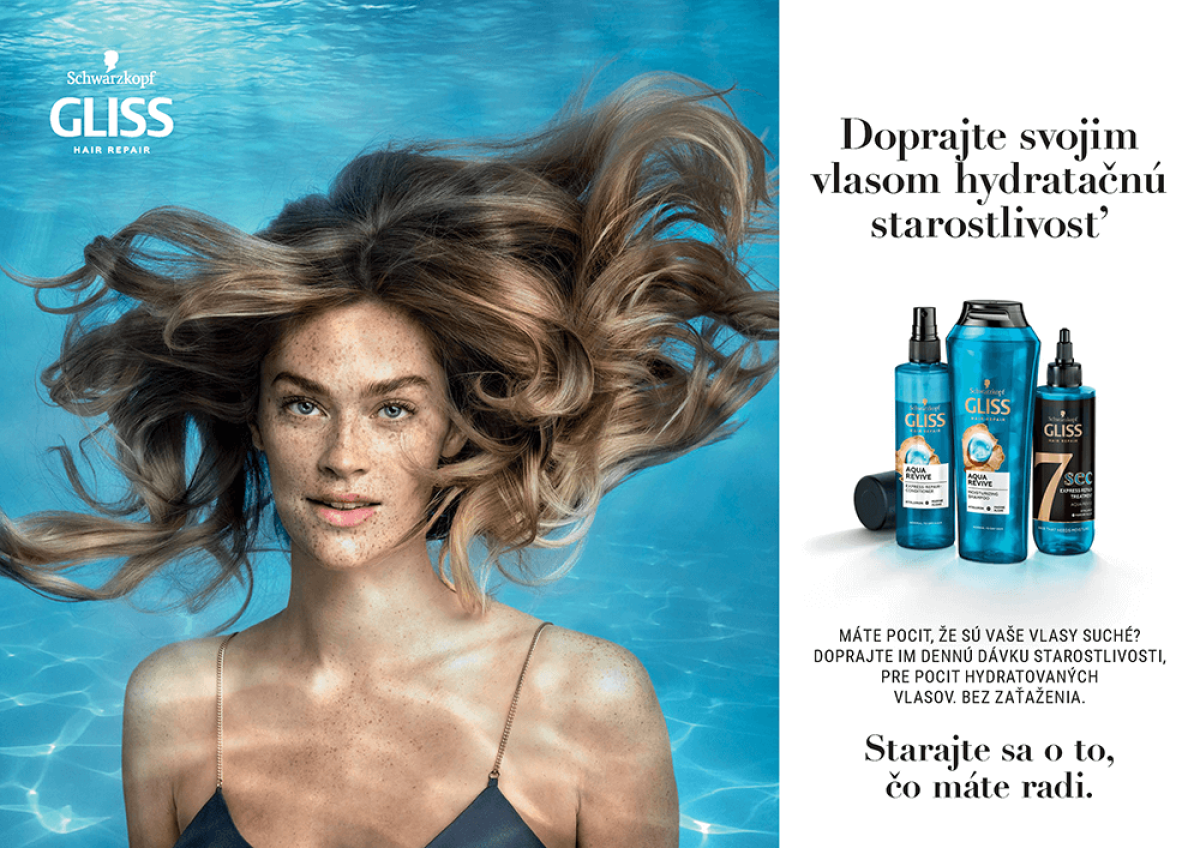 Doprajte svojim vlasom hydratačnú starostlivosť s Gliss Aqua Revive