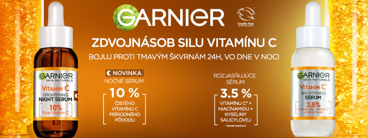 Rozžiarená pleť s vitamínom C od Garnier