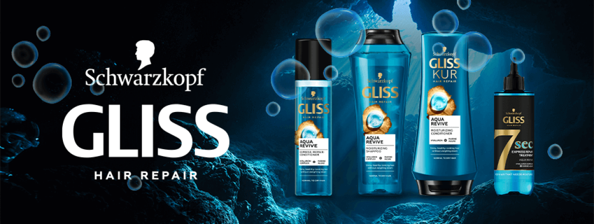 Ľahká vlasová starostlivosť s novým Gliss Aqua Revive